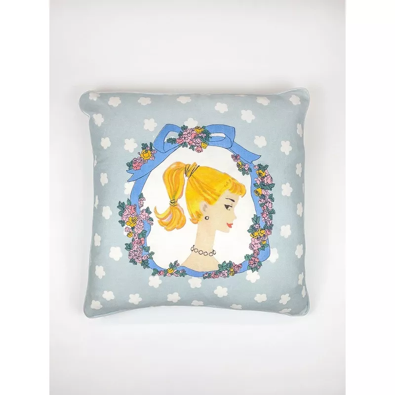 ‘Barbie Cameo’ Throw Pillow – Sky