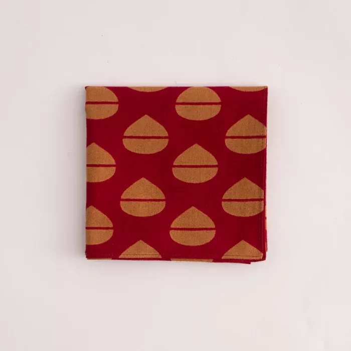 [Kokka Lifestyle] Cotton Mini Furoshiki – Chestnut