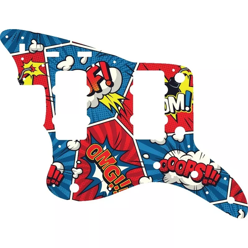 WD Custom Pickguard For Left Hand Fender Original USA Or USA Reissue Jazzmaster #GCM01 Comic Book Graphic