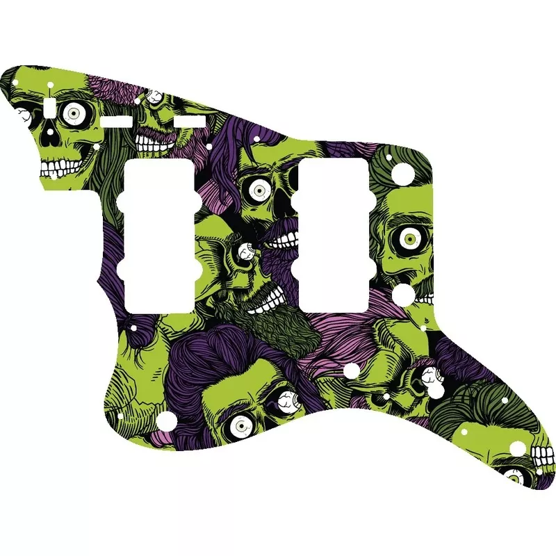 WD Custom Pickguard For Left Hand Fender Original USA Or USA Reissue Jazzmaster #GHA02 Zombeard Graphic