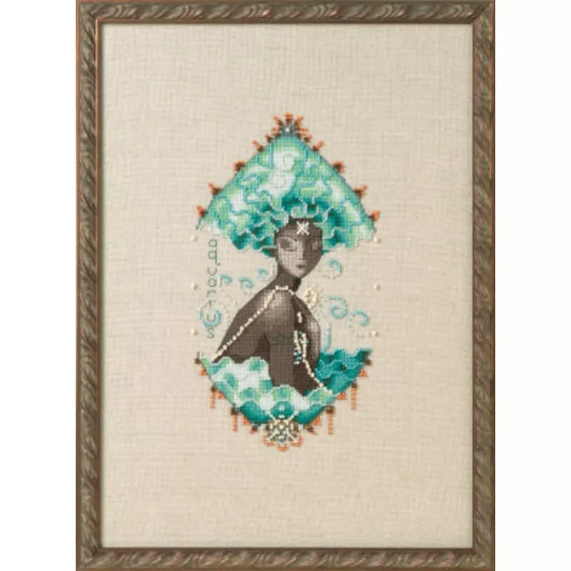 Zodiac Girls – Aquarius Cross Stitch by Nora Corbett Designs – Paper Pattern